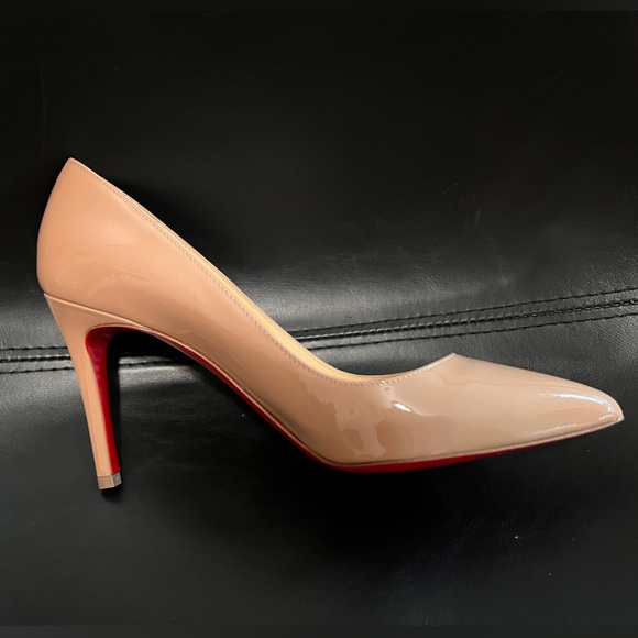 New in Box Christian Louboutin Pigalle 85 Nude Patent Pump - Picture 9 of 9